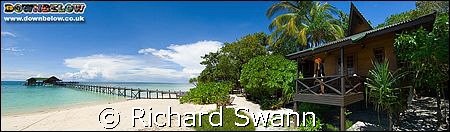Lankayan Dive station, Jetty and my Chalet....  Wonderful ! by Richard Swann 